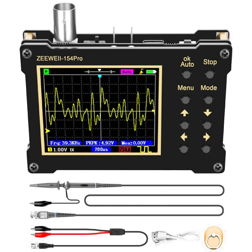 MakerHawk LCD Handheld Digital Oscilloscope Kit - 2.4