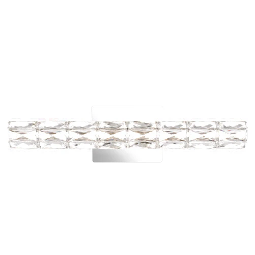 Quoizel Platinum Collection PCLU8524C Luster Crystal LED Bath Bar Vanity Wall Lighting, Integrated LED 21 Watts, 6