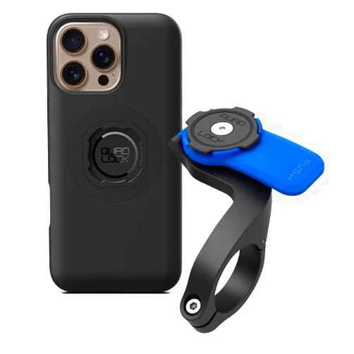Quad Lock Out Front Bike Phone Holder Kit with MAG Phone Case for iPhone 16 Pro Max