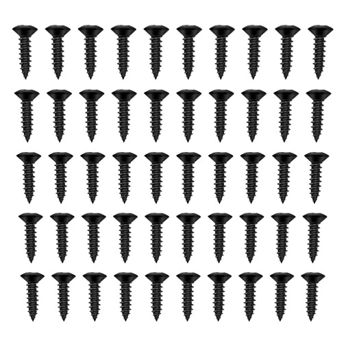 DUMEALAGR Electric Guitar Bass Pickguard Screws 3mm Pick Guards Scratch Plate Mounting Screws for Fender Strat ST Tele TL Stratocaster Telecaster Gibson LP Les Paul SG (Black)