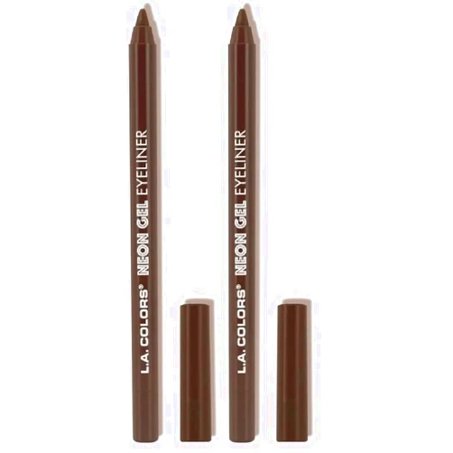 L.A. COLORS Gel Eyeliner, Black Brown CP640 (Pack of 2)