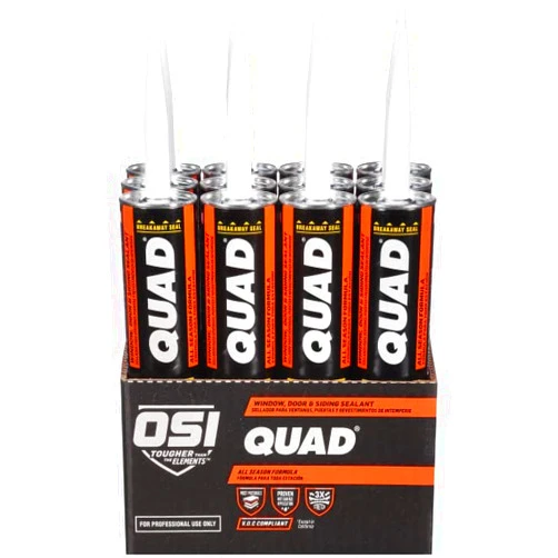 OSI Quad Window, Door and Siding Sealant Clay 301, 10 fl oz, Cartridge (12 Pack)