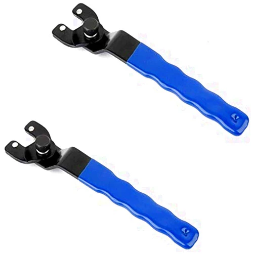 Zeromall 2Pcs Angle Grinder Wrench, Adjustable Pin Spanner, Ergonomic Handle, Carbon Steel