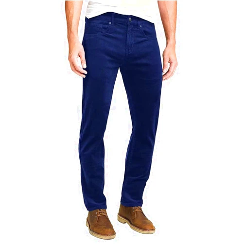 ETHANOL Men's Slim Stretchy Casual Corduroy Pant