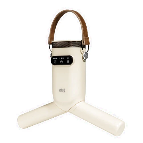 Klug Portable Multi Dryer with Wrinkle Care for All Fabric, Clothes, Shoes, Mini for Traveling, RV Life, Apartment, Business Trips, Dorms, Adjustable Heat and Timer