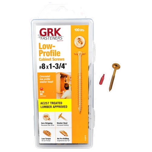 GRK Fasteners 12075 Cabinet #8 x 1-3/4