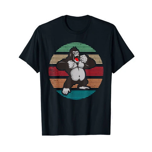 Vintage Retro Gorilla Gift Gorillas Lover Gift Vintage Retro Gorilla T-Shirt