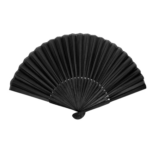 BlingKingdom Black Folding Hand Classic Style Fan Fabric Bamboo Ribs Hand Held Chinese/Spanish Foldable Fan for Wedding, Party Favor, Performance, Dance, Home Decorations, Festival, Gift