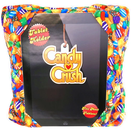 Commonwealth Candy Crush Candy Pattern Plush Tablet Holder