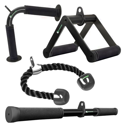 QPARVERS Cable Machine Attachment Set LAT Pulldown Attachments Weight Machine Accessories for Home Gym