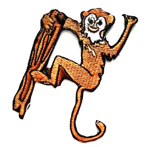 NiPitShop Animal Cartoon Patch Nipitshop Patches Cute Monkey Naughty Zoo Safari Animal Cartoon Kids Patch Embroidered Iron On Patch for Clothes Backpacks T-Shirt Jeans Skirt Vests Scarf Hat Bag