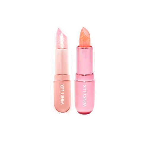 Winky Lux Glimmer Balm, pH Lip Balm, Color Changing Lipstick & Tinted Lip Balm, Hydrate & Plump, Pink Opal and Unicorn