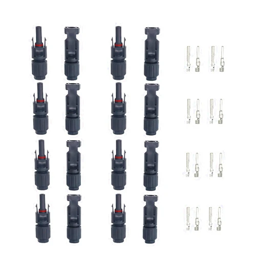 LiuTaoWMX 8 Pairs/16 PCS Solar Connectors, IP67 Waterproof 1000V 30A Male & Female Solar Panel Cable Connectors (12AWG-10AWG)