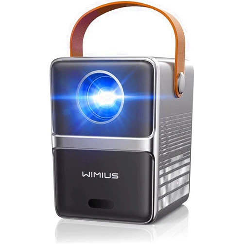 WiMiUS 【 Short Throw & Electric Focus】Mini Projector, WiMiUS 280 ANSI 5G WiFi Bluetooth Portable Projector Full HD 1080P Supported,300
