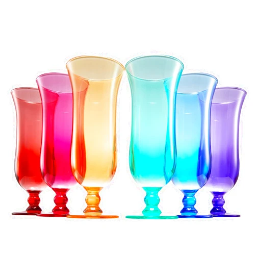 The Wine Savant Unbreakable Pina Colada, Daiquiri, Frozen Cocktails & Juice Glasses, Hurricane Glassware, 14oz - 6 Set - Reusable Acrylic Dishwasher Safe Shatterproof BPA-free Plastic Cup, Tropical Cocktail Tall Cups