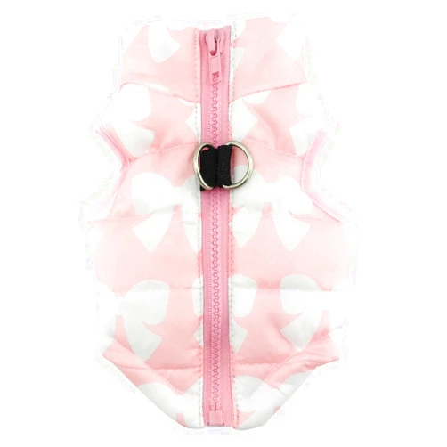 SMALLLEE_LUCKY_STORE New Various Pet Cat Dog Soft Padded Vest Harness Small Dog Clothes Pink Bow XS, Model: BFL049-Pink-XS