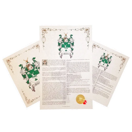 Mr Sweets Terraneo - Coat of Arms, Crest & History 3 Print Combo - Surname Origin: Italian Italy