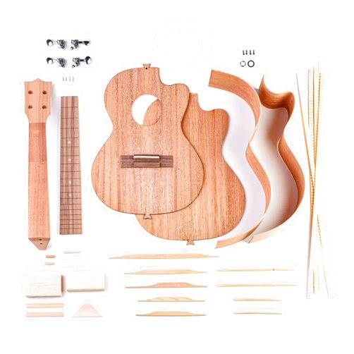 StewMac DIY Tenor Ukulele Kit - Build Your Own Instrument - Solid Mahogany Top - for Beginners Easy Assembly