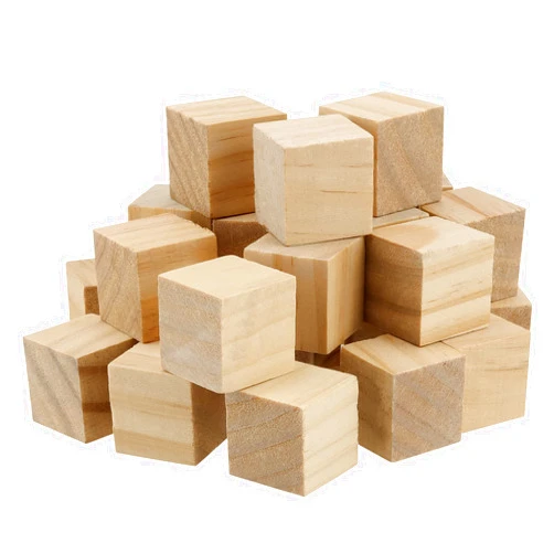 KEILEOHO 100 PCS 1.25 Inch Small Wooden Blocks, Unfinished Wooden Cubes, Solid Blank Square Blocks for Crafts, Painting, Puzzle Making, Decorating, DIY Projects