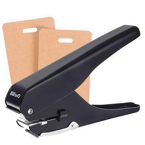 SF ITEM ID Card Slot Punch Badge Slot Hole Puncher Name Tag Punch Hand Held Hole Punch for PVC Cards ID Cards Photo Tag (Black, Slot Punch)