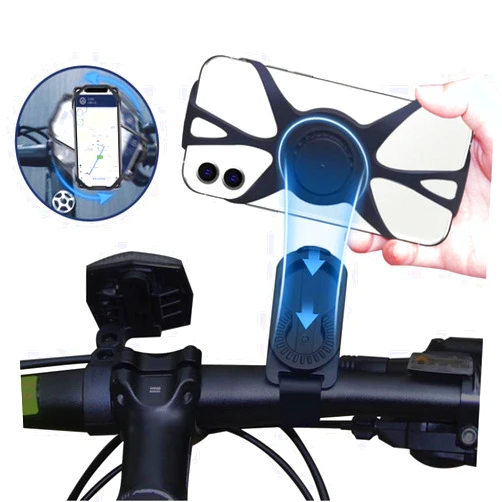 Kjiaiyuo Running Wristband 360°Rotatable Phone Holder, Holder Phone Wristband for Running Hiking Biking，Fit 4.5-7 Inches for iPhone 14/13 /12/11 /Pro Max/XS/XR Samsung Galaxy(Bike Stand)