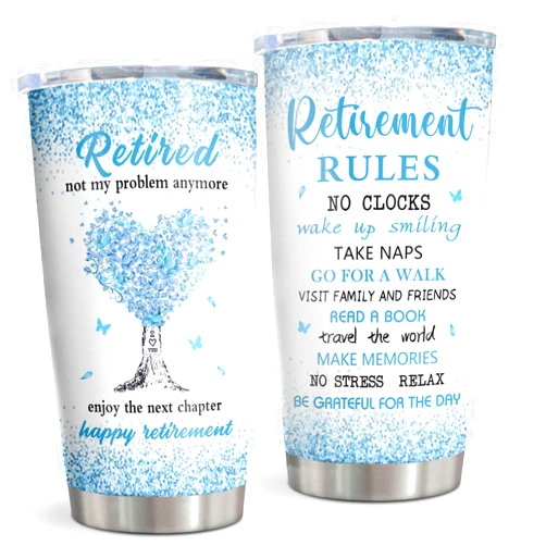 Vutieso Retirement Gift For Woman, Retirement Gifts For Women 2025, Retirement Gifts For Men, Retirement Tumbler 20oz, Retirement Decorations, Cool Retirement Gifts, Retired Gifts, Farewell Gifts