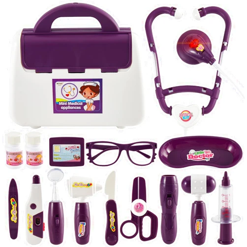BUYGER Kids Doctor Kit for Toddlers 3-5, 16 Pcs Medical Kit with Real Electronic Stethoscope Light and Sounds Doctor Dentists Tools Accessories, Pretend Play Gift for Toddlers Boys Girls Ages 3 4 5