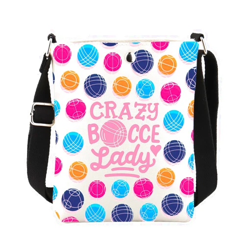 FUSTMW Bocce Ball Crossbody Bag Bocce Ball Player Gifts for Bocce Balls Lover Crossbody Bucket Bag with Shoulder Strap