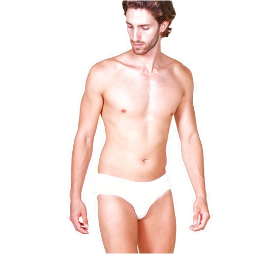 Free spirit BASIC COTTON Premium Quality Italian Underwear Cotton Men's Slips Briefs Without Fly. Proudly Made in Italy.