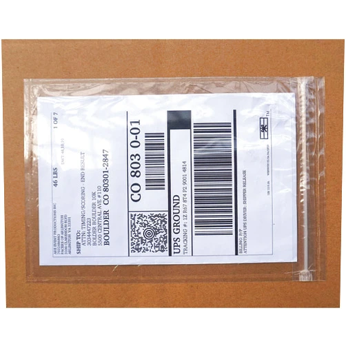 BEUYI Premium 6.7'' x 10'' Resealable Adhesive Shipping Label/documents Pouches (400 Pack)