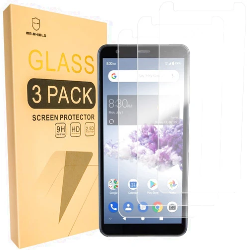 Mr.Shield [3-Pack] Designed For ZTE Blade A3 Prime [Tempered Glass] Screen Protector [Japan Glass With 9H Hardness] with Lifetime Replacement