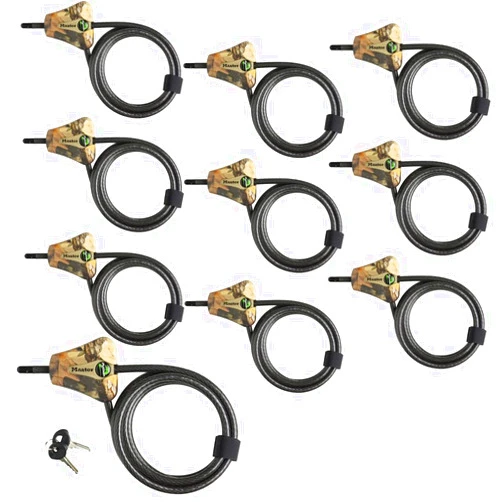 Master Lock Python Trail Camera Adjustable Camouflage Cable Locks 8418KA-10 CAMO 10-Pack