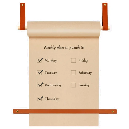 HXLVENDORS Kraft Paper Dispenser,11.8inch Butcher Paper Holder,Includes 30 Meter Long Brown Paper Roll,Roller Kraft Paper Roll Display Stand for Wall Decor, Artwork, to-Do Lists and Ideal Ideas.