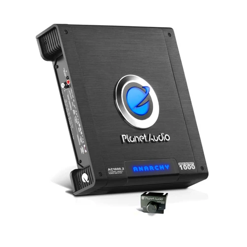 Planet Audio AC1000.2 Anarchy Series 2 Channel Class A/B Car Amplifier - 1000 High Output, 2-4 Ohm, High/Low Level Inputs, High/Low Pass Filter, Full Range, Bridgeable, Hook Up to Subwoofer for Bass