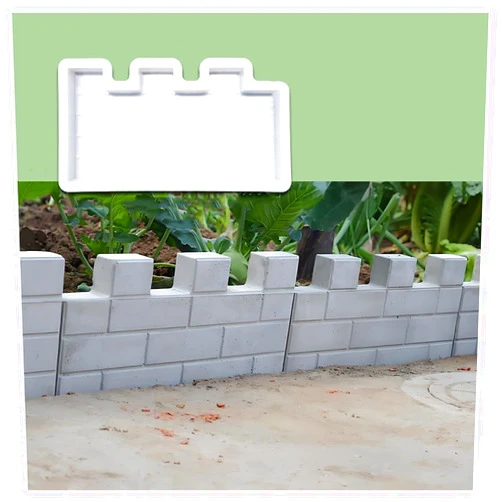 QIDOTSQ Decorative Fence Border Mould Plastic Concrete Garden Edging Mold Reusable DIY Yard Fence Making Tools for Flower Bed Vegetable Patches Landscaping