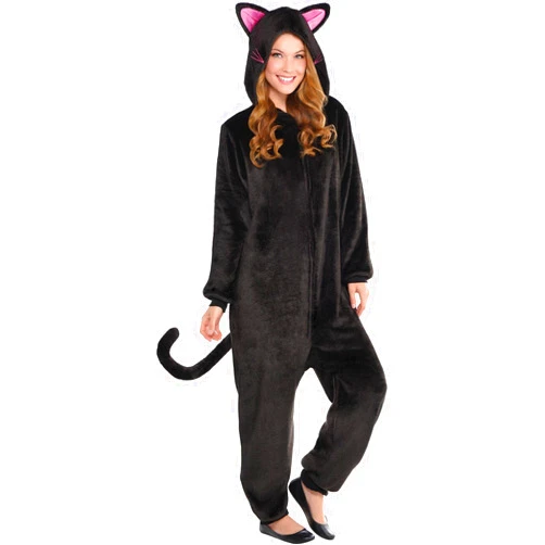 Amscan Adult Black Cat Zipster Deluxe - L/XL (Up to 6'3