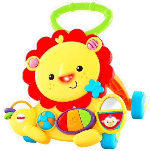 Fisher-Price Baby & Toddler Toy Musical Lion Walker Push Along with Lights Sounds & Developmental Activities for Ages 6+ Months