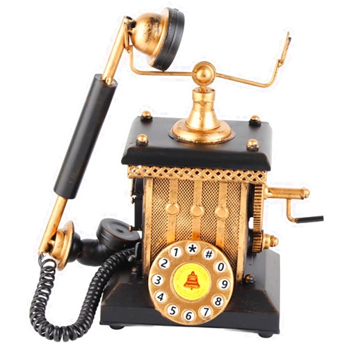 EIMSOAH Large Creative Retro Decorative Phone Model Telephone Wall Decor, European Style Hand Operated Telephone Decor Bedroom Living Room Window Display Decoration, EIMSOAHhpz1erf4ut