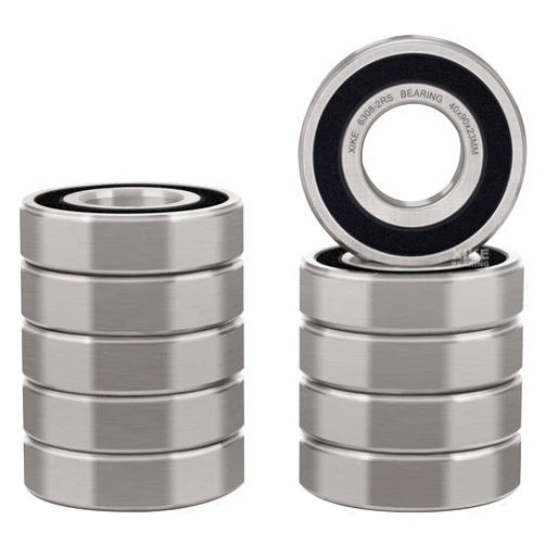 XiKe 10 Pcs 6308-2RS Double Rubber Seal Bearings 40x90x23mm, Pre-Lubricated and Stable Performance and Cost Effective, Deep Groove Ball Bearings.