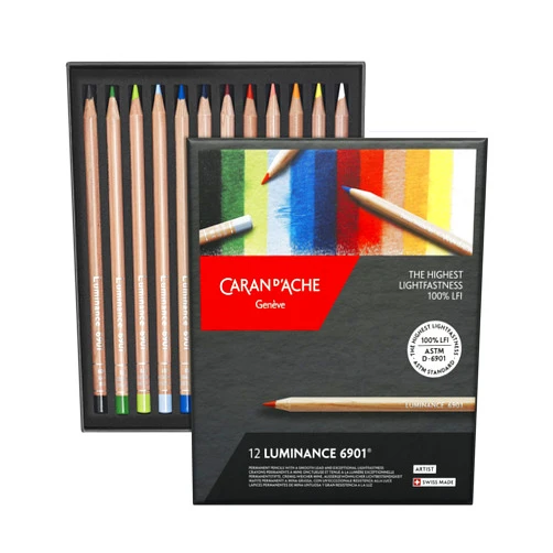Caran d'Ache Box of 12 Colours LUMINANCE 6901™