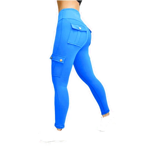 Generic Cargo Pants Women 2024 Plus Size High Waisted Leggings Stretchy Tummy Control Running Gym Sport Trousers with Pockets