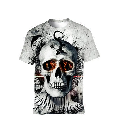 Augman Tshirtnager Gift-Cool Skull-Hip-Hop Style-Tshirt Retro T-Shirt Teeshirt-Adult for-Comic -Tees Casual Athletic