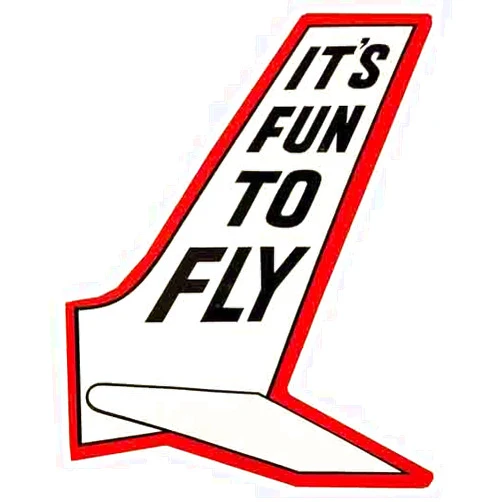 Handmade It's Fun To Fly aviation airport jet airline Vintage Decal Sticker Souvenir Skateboard Laptop