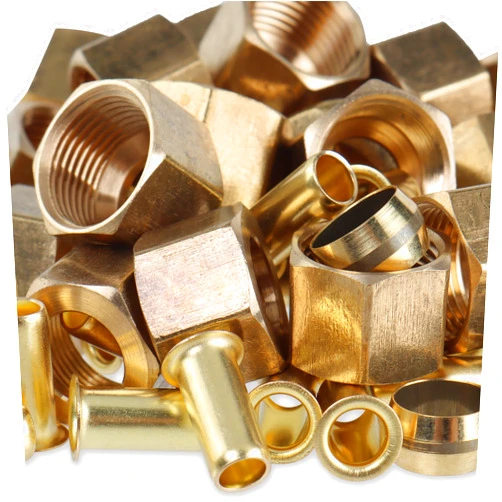 LTWFITTING Value Pack 3/8-Inch OD Brass Compression Insert,Sleeve Ferrule,Nut (Pack of 125)