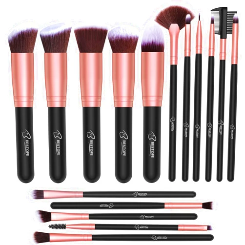 BESTOPE PRO Makeup Brushes Makeup Brush Set - 16 Pcs BESTOPE PRO Premium Synthetic Foundation Concealers Eye Shadows Make Up Brushes set,Eyeliner Brushes(Black)