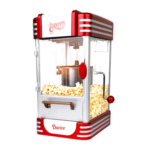 Darice Popcorn Machine – Retro Popcorn Maker with Measuring Cups – Non-Slip Popcorn Popper for Home, Carnival, Festival Stand – Non-Stick Popcorn Kettle Plate