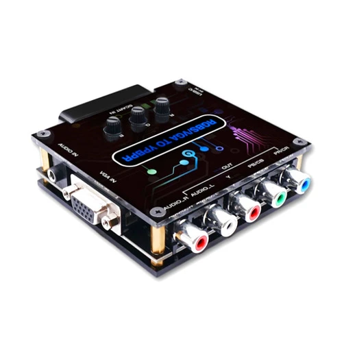 Gugxiom RGBS VGA SCART to YPBPR Component Converter, Support 480i, 480p, 576i, 576p, 720p, 1080i, for SFC, for Genesis, for