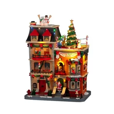 Lemax Village Collection Santa's Rooftop Bash, with 4.5V Adaptor #25861