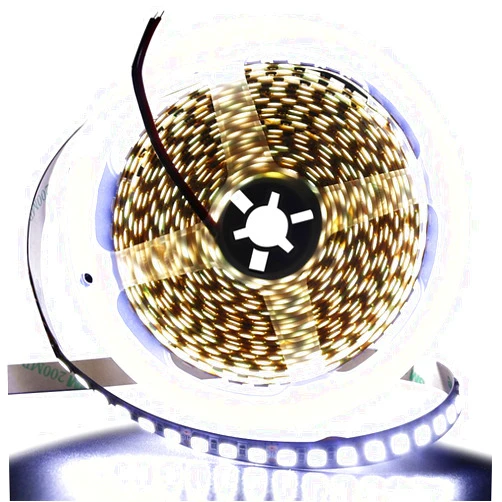 XUNATA 16.4ft LED Flexible Light Strip, 600 Units SMD 5054 LEDs(5050 Upgraded), 12V DC Waterproof IP65 Light Strips, LED Ribbon, DIY Christmas Home Kitchen Indoor Party Decoration (White)