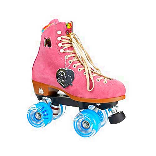 Moxi Skates - Malibu Barbie Limited Edition - Fun and Fashionable Womens Quad Roller Skate Strawberry Pink 7